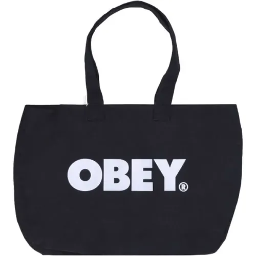Canvas Tote Bag Schwarz/Weiß Obey - Obey - Modalova