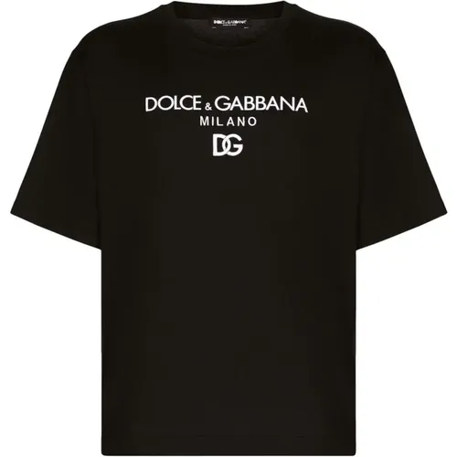 Schwarze T-Shirts und Polos von , Herren, Größe: XL - Dolce & Gabbana - Modalova