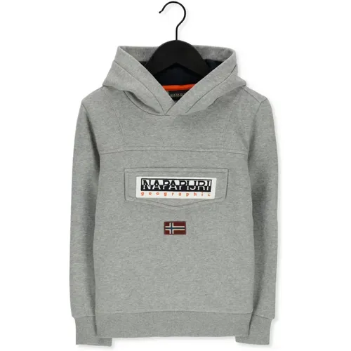 Jungen Hoodie Pullover Weste Grau - Napapijri - Modalova