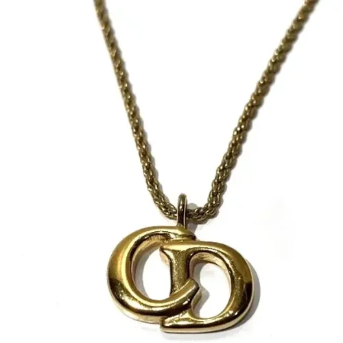 Pre-owned Metal necklaces , female, Sizes: ONE SIZE - Dior Vintage - Modalova