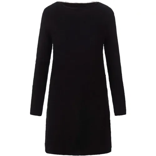 Wool-Blend Knit Dress with Heart-Shaped Cut-Out , female, Sizes: S, M - Blumarine - Modalova