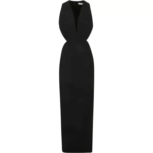 V-Neck Long Dress , female, Sizes: XS, S, M - The New Arrivals Ilkyaz Ozel - Modalova