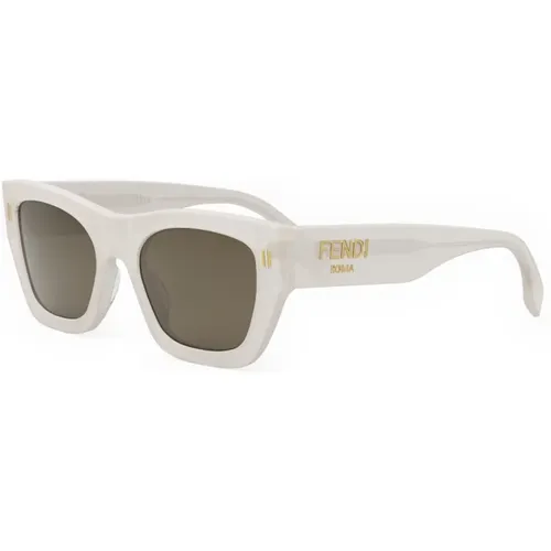 Rectangular Sunglasses , unisex, Sizes: 53 MM - Fendi - Modalova