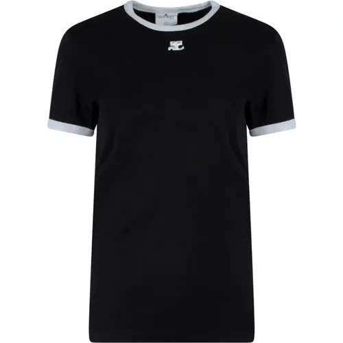 Besticktes Logo Baumwoll-T-Shirt , Herren, Größe: XL - Courrèges - Modalova