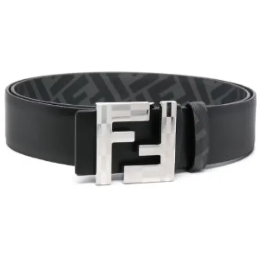 Wendegürtel Leder FF Logo , Herren, Größe: 100 CM - Fendi - Modalova