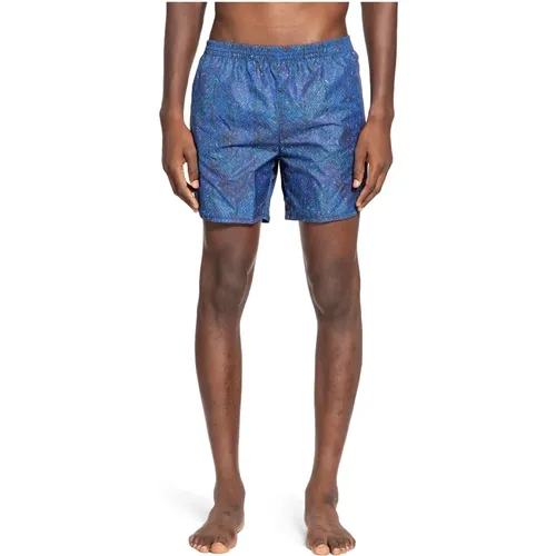 Blaue Grafik Aktive Shorts mit Taschen , Herren, Größe: L - True Tribe - Modalova