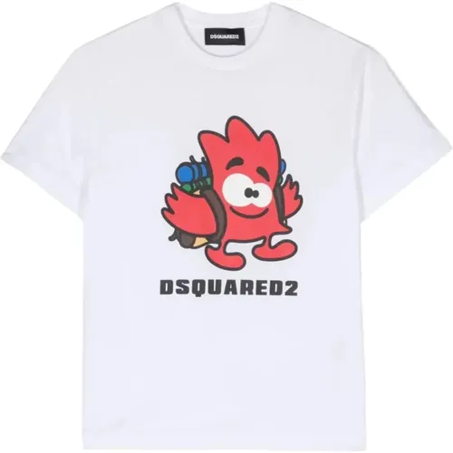 Ahornblatt Druck T-shirt Weiß - Dsquared2 - Modalova