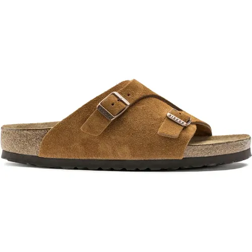 Flache Sandalen, Zurich Mink Braun Mokassin , Damen, Größe: 38 EU - Birkenstock - Modalova