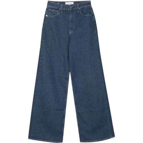 Indigo Blaue Wide Leg Jeans , Damen, Größe: W31 - Calvin Klein - Modalova