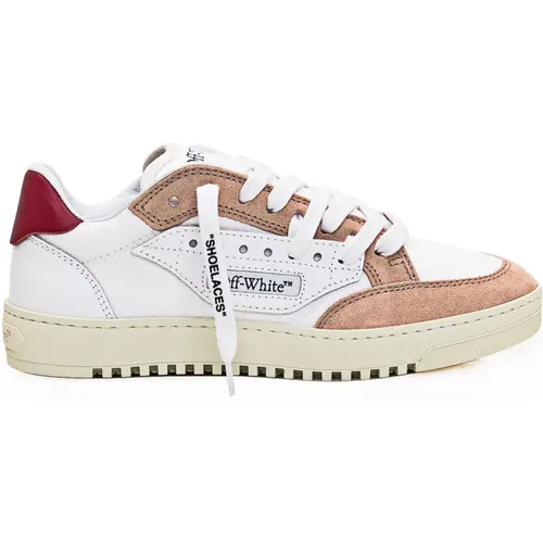 Off , Weiße Baumwoll-Sneaker mit Wildledereinsätzen , Damen, Größe: 36 EU - Off White - Modalova