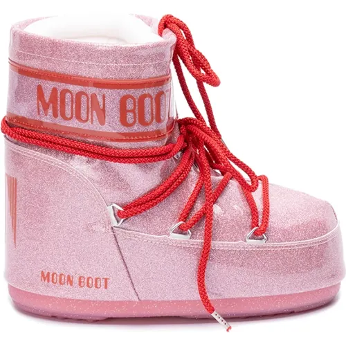 Low Glitter Boots , female, Sizes: 3 UK - moon boot - Modalova