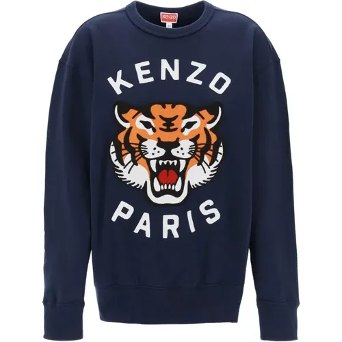 Lucky Tiger Oversized Sweatshirt , Damen, Größe: M - Kenzo - Modalova