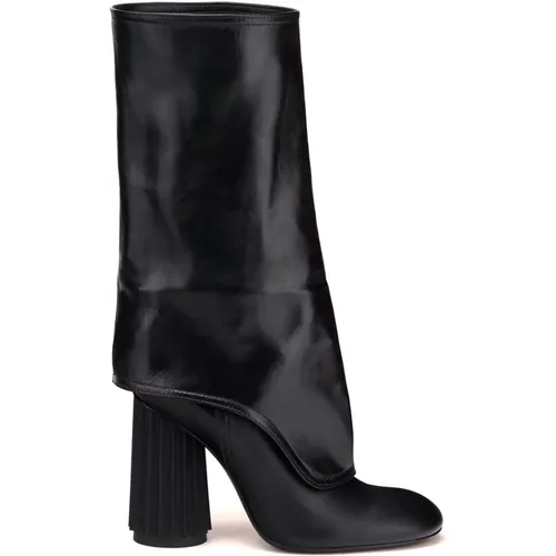 Tall Leather Boots , female, Sizes: 5 UK, 6 UK, 7 UK, 8 UK - AGL - Modalova