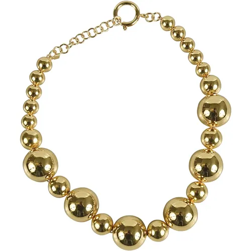 Golden Gradient Bead Necklace Accessories , female, Sizes: ONE SIZE - Federica Tosi - Modalova