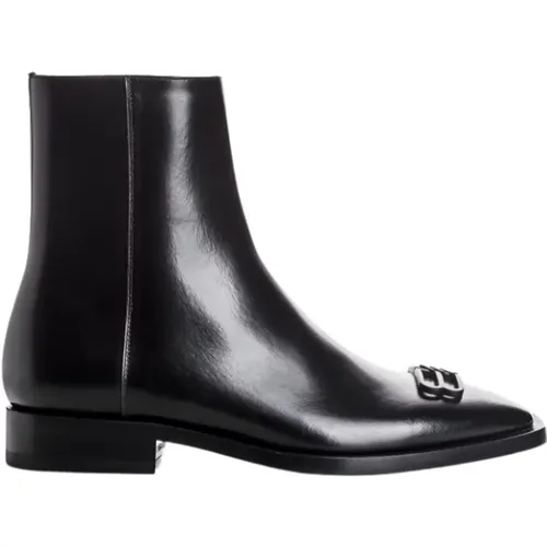 Rim Bb Icon Leather Boots , male, Sizes: 8 UK, 7 UK - Balenciaga - Modalova