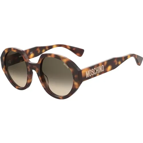 Stylische Sonnenbrille MOS126/S,Schwarze/Dunkelgraue Sonnenbrille - Moschino - Modalova
