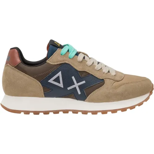 Sneakers Bicolor Leder Textil , Herren, Größe: 40 EU - Sun68 - Modalova