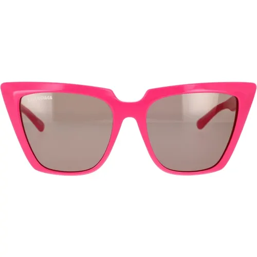 Cat-Eye Sunglasses with Bold Edges , female, Sizes: 55 MM - Balenciaga - Modalova