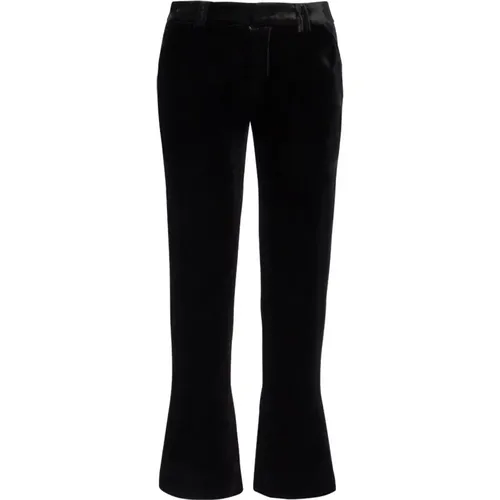 Samt Bootcut Hose in Schwarz - Balmain - Modalova