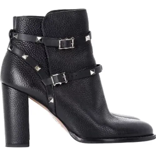 Pre-owned Leather boots , female, Sizes: 7 UK - Valentino Vintage - Modalova