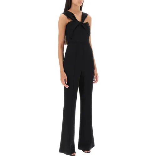 Twisted Neckline Jumpsuit , female, Sizes: 2XS, S - Roland Mouret - Modalova