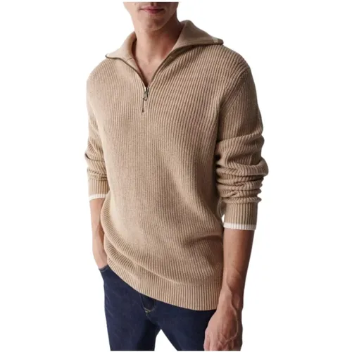 High Neck Zip Sweater , male, Sizes: L - Salsa - Modalova