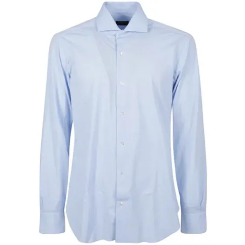 Handmade Culto Cotton Shirt Sky , male, Sizes: 3XL, 5XL - Barba Napoli - Modalova