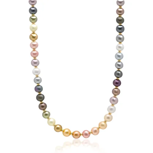 Regenbogen Perlenkette mit Gold - Nialaya - Modalova