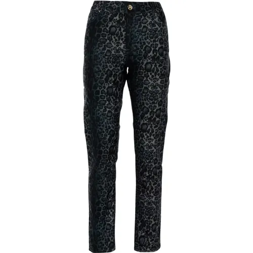 High-Waist Skinny Animalier Jeans - Fracomina - Modalova