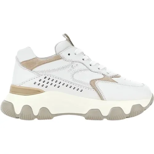 Weiße Hyperactive Leder Sneakers , Damen, Größe: 36 1/2 EU - Hogan - Modalova