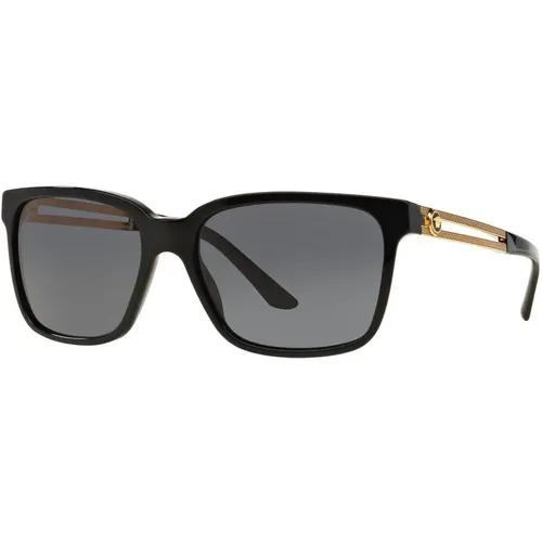 Square Sunglasses with Grey Lenses , male, Sizes: 58 MM - Versace - Modalova