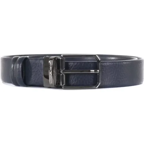 Reversible Leather Belt , male, Sizes: ONE SIZE - Emporio Armani - Modalova