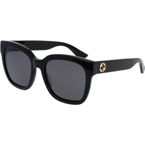 Stilvolle Sonnenbrille Schwarz Gg0034Sn , Damen, Größe: 54 MM - Gucci - Modalova