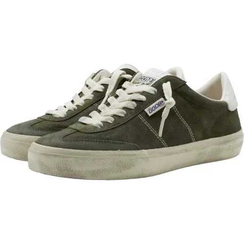 Olive Sneaker with Used Look , male, Sizes: 6 UK - Golden Goose - Modalova