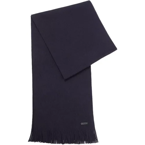 Elegant Dark Wool Scarf , male, Sizes: ONE SIZE - Boss - Modalova