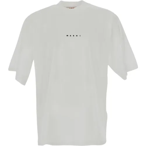 Baumwoll Logo T-Shirt , Herren, Größe: M - Marni - Modalova
