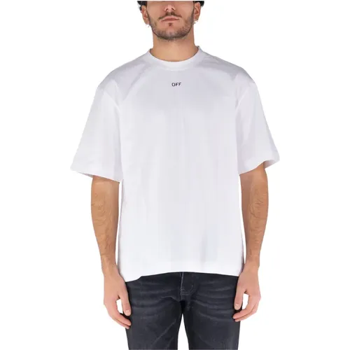 Off , Skate T-Shirt , male, Sizes: L, M, S, XL - Off White - Modalova