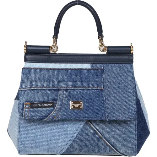 Patchwork Denim Handbag , female, Sizes: ONE SIZE - Dolce & Gabbana - Modalova