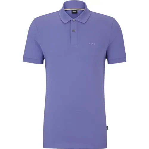Cotton Polo Shirt with Embroidered Logo , male, Sizes: XL, 2XL, L, M - Hugo Boss - Modalova