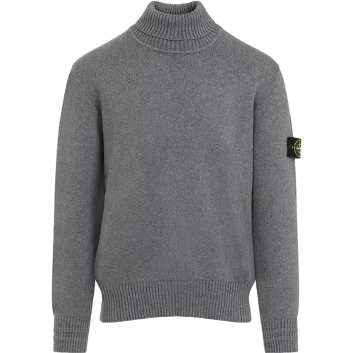 Grey Sweater for Men Aw24 , male, Sizes: L - Stone Island - Modalova