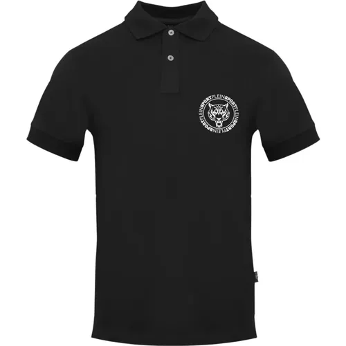 Solid Short-Sleeve Polo Shirt , male, Sizes: XL, S, M - Plein Sport - Modalova