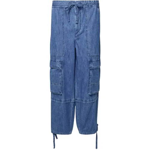 Blaue Waschhose mit Klappentaschen , Damen, Größe: S - Isabel marant - Modalova