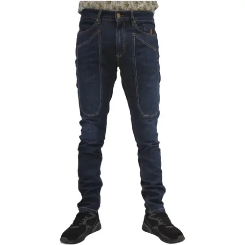 Slim Fit Patch Jeans , Herren, Größe: W40 - Jeckerson - Modalova