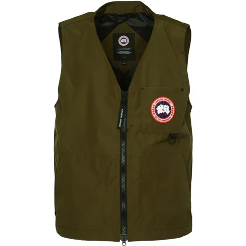 Stylish Coats and Canmore Vest , male, Sizes: S, M, L - Canada Goose - Modalova