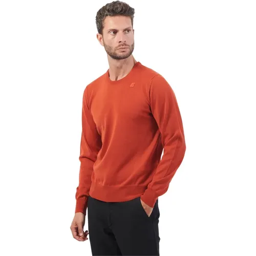 Roter Schwerer Pullover , Herren, Größe: XL - K-way - Modalova