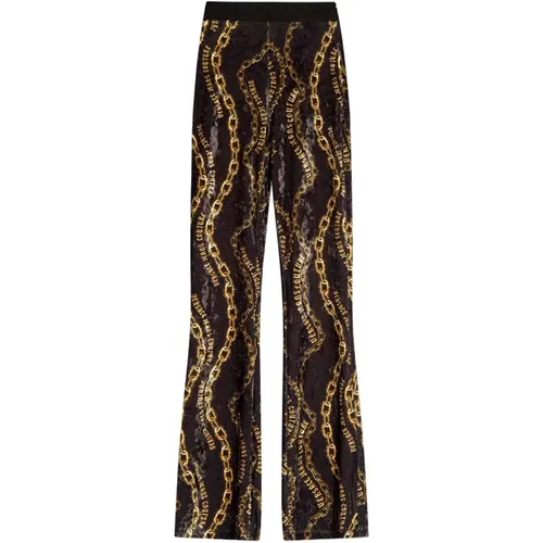 Schwarze Hose ***cv , Damen, Größe: 2XS - Versace Jeans Couture - Modalova