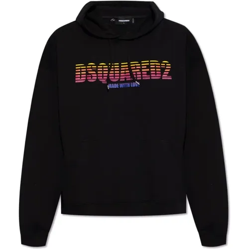 Bedruckter Hoodie , Herren, Größe: M - Dsquared2 - Modalova