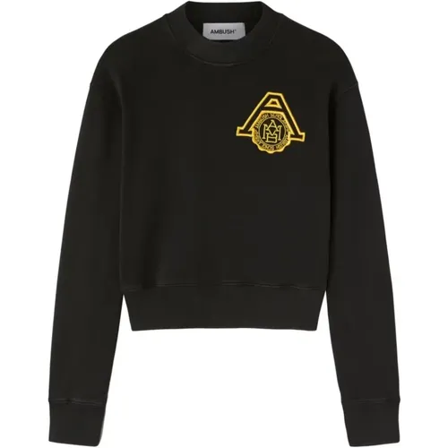 Cropped Sweater with Scholarship Design , female, Sizes: M, S, L - Ambush - Modalova