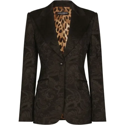 Turlington Ornamental Blazer , female, Sizes: M - Dolce & Gabbana - Modalova