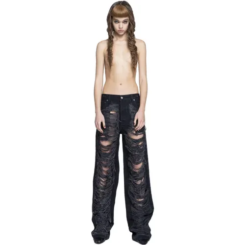 Shredded Denim Jeans , Damen, Größe: W27 - Darkpark - Modalova